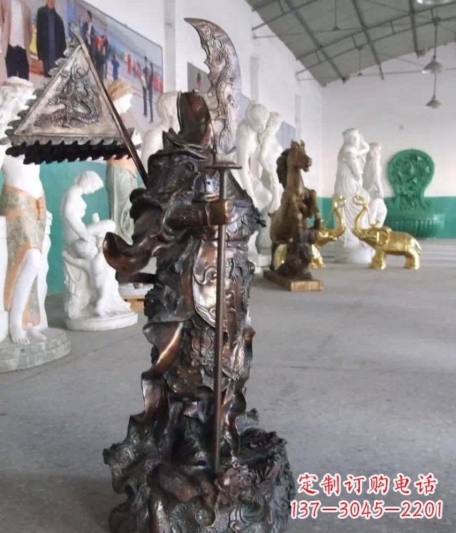 云南武财神关公人物铜雕