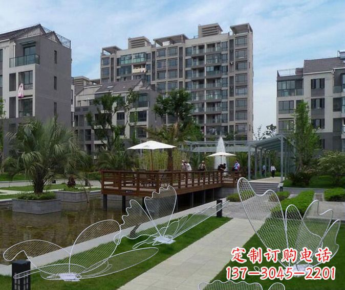 云南小区不锈钢镂空蝴蝶雕塑