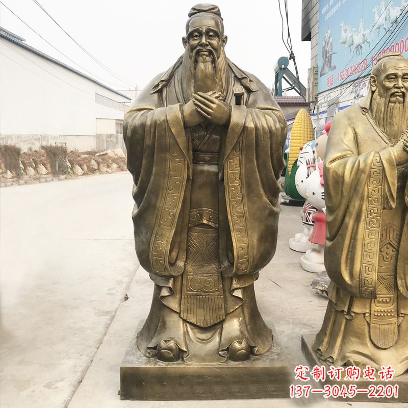 云南校园名人孔子铜雕