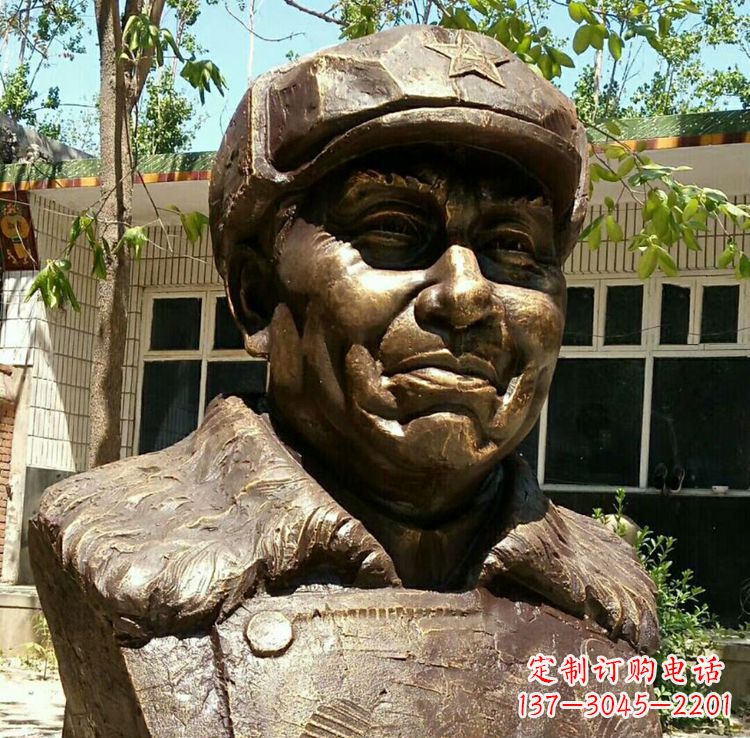 云南校园名人朱德胸像铜雕