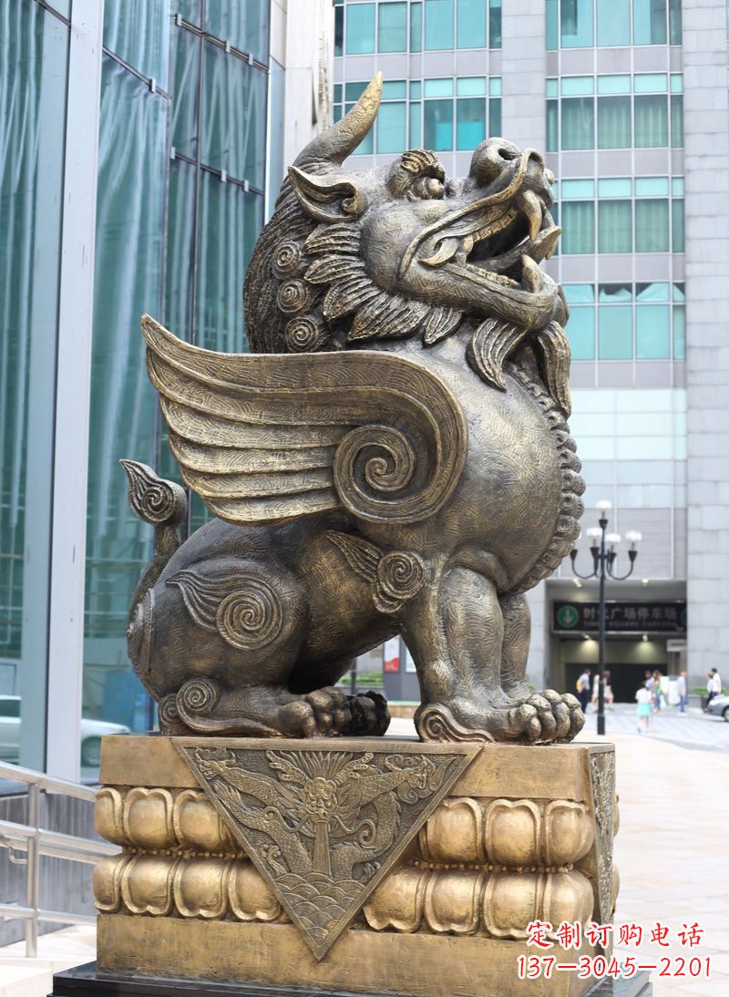 云南獬豸法院独角兽铜雕