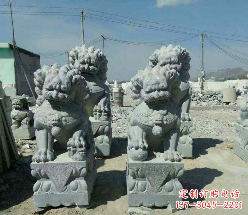 云南园林仿古狮子景观石雕