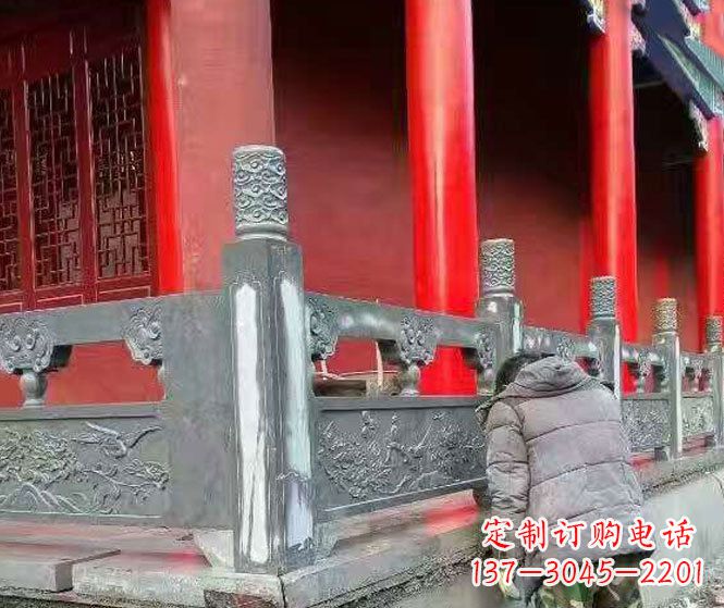 云南园林仿古石栏板景观石雕 (9)