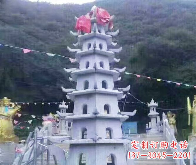 云南园林景观大理石宝塔石雕