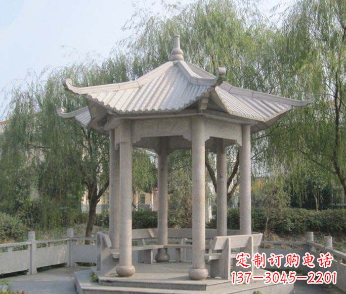 云南园林景观大理石凉亭石雕