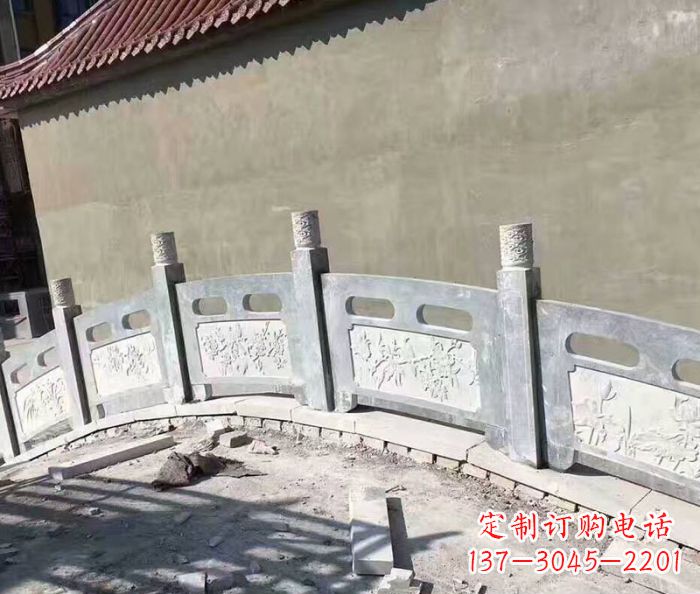 云南园林景观大理石桥栏板石雕 (5)