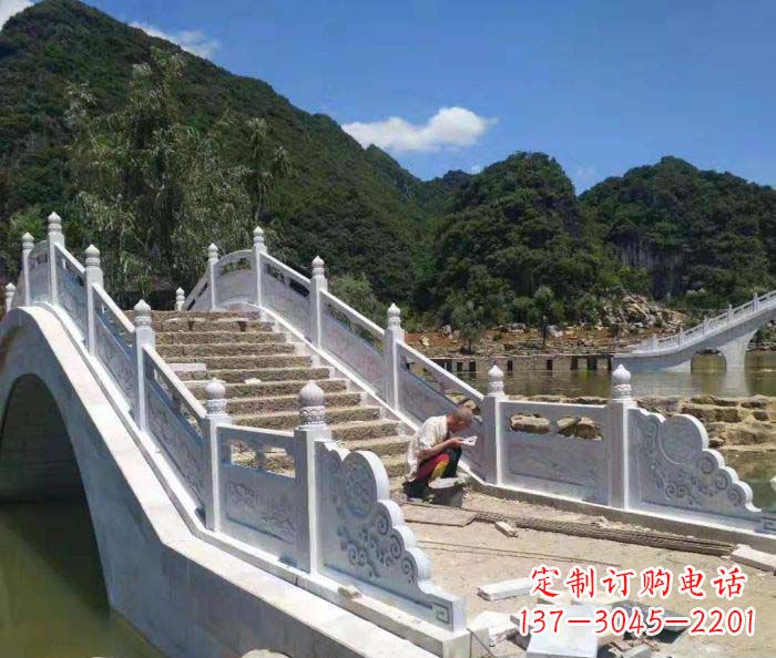 云南园林景观大理石桥栏板石雕_1