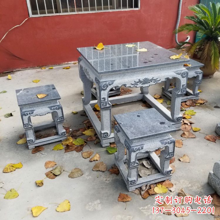 云南园林石桌凳