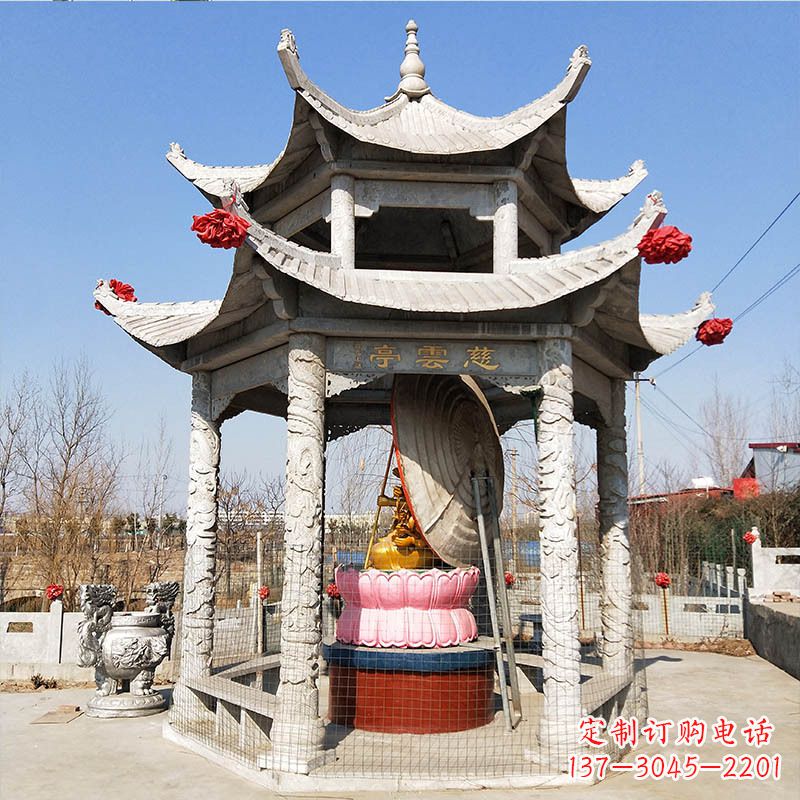 云南园林亭子双层凉亭