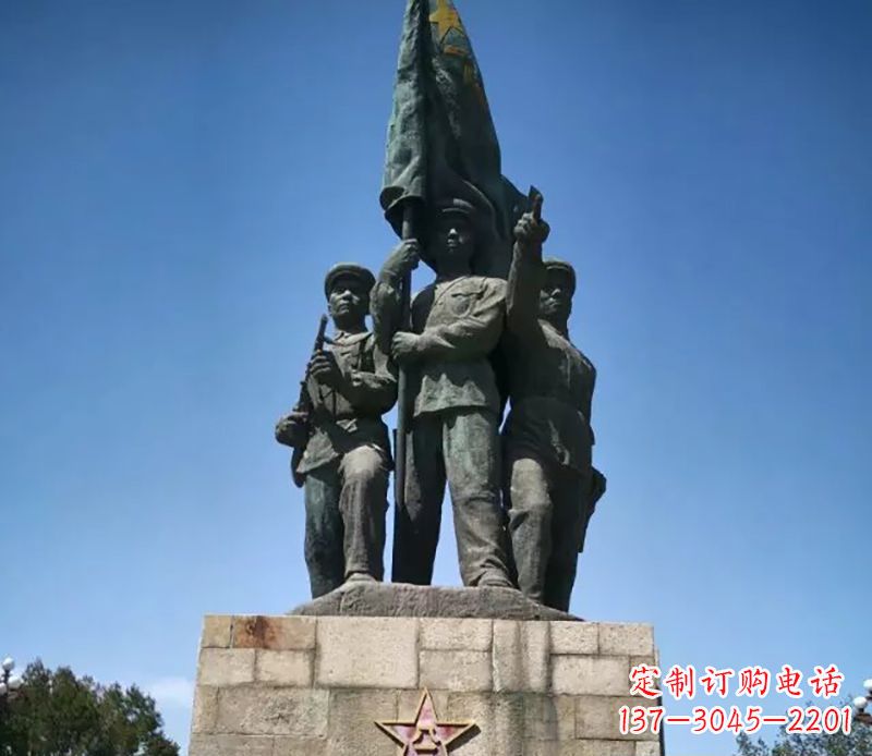 云南战士革命广场铜雕 