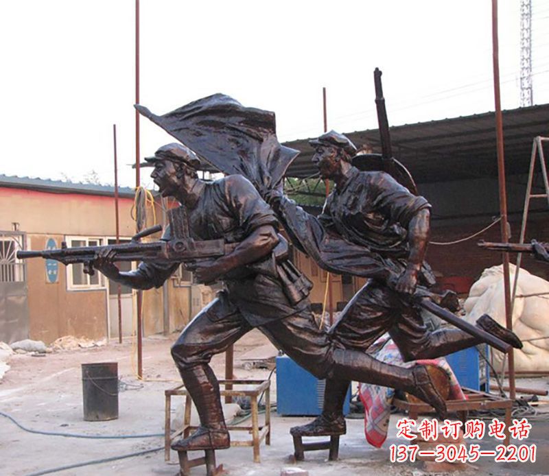 云南战士人物铜雕