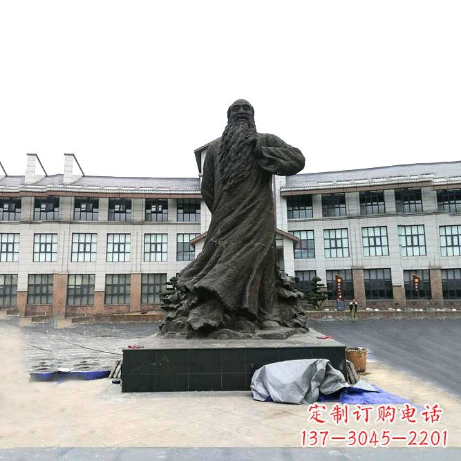 云南张大千铜雕塑像-景区广场名人雕塑