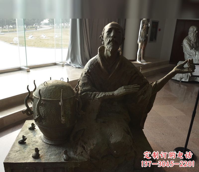 云南张衡铜雕