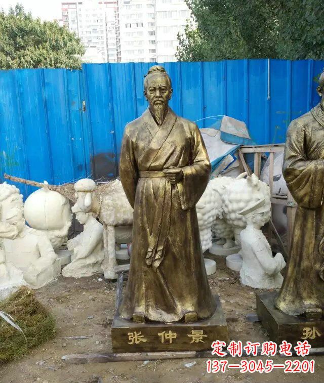 云南张仲景古代医学名人铜雕