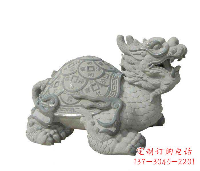 云南招财神兽大理石龙龟石雕