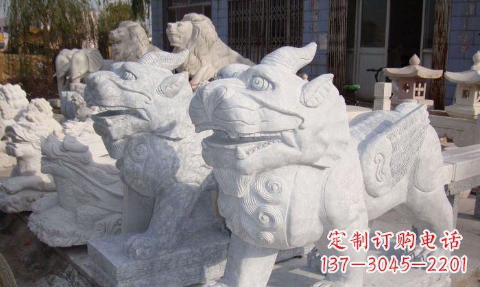 云南招财神兽大理石貔貅石雕