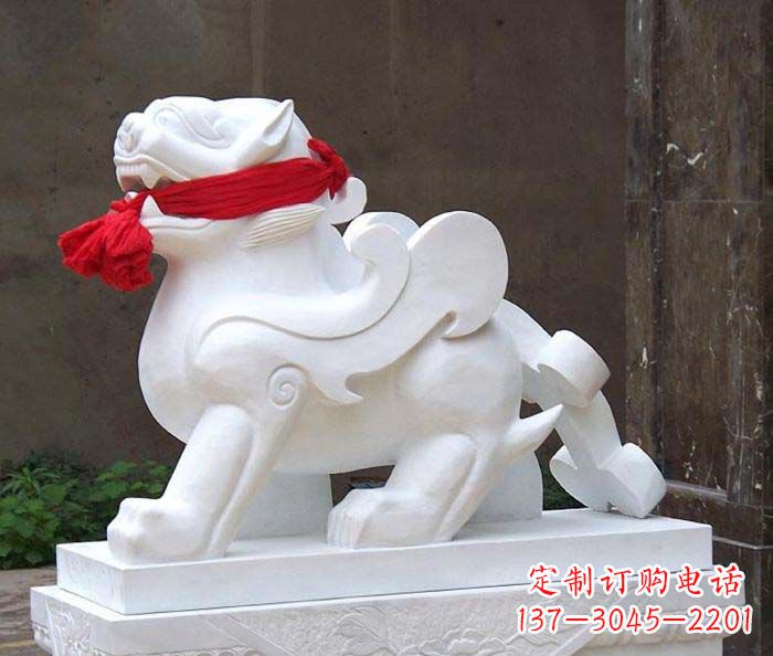 云南招财神兽汉白玉貔貅石雕