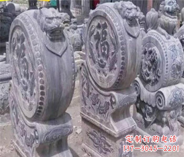 云南招财石门墩仿古抱鼓石