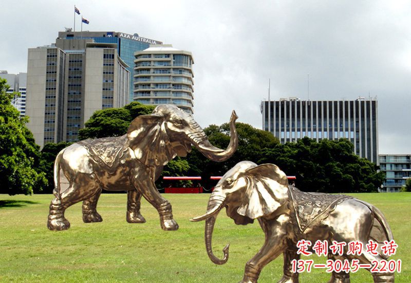 云南招财镇宅大象铜雕