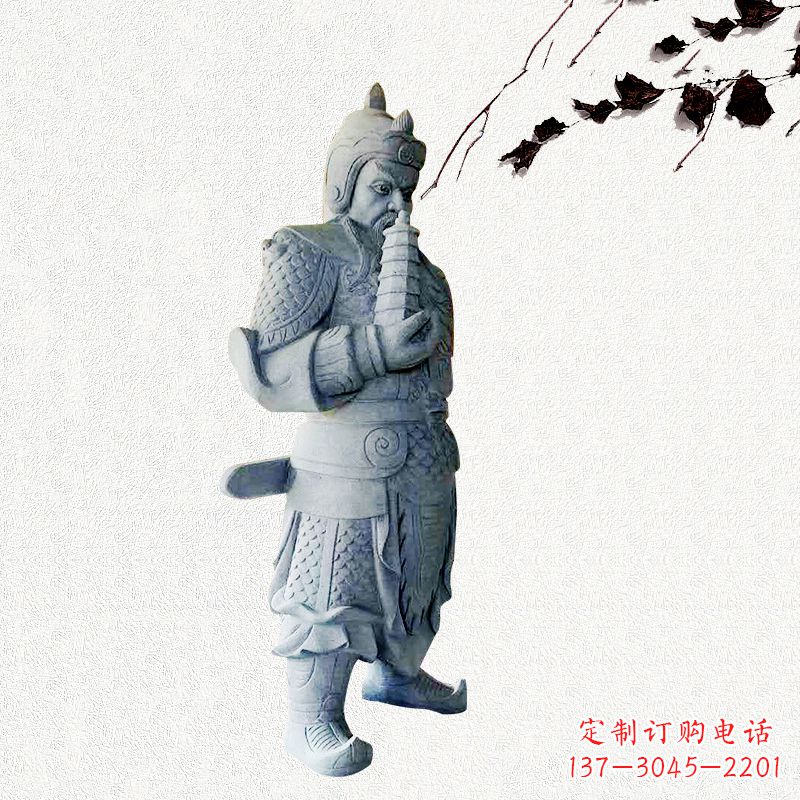 云南中国古代神话中的托塔天王石雕塑