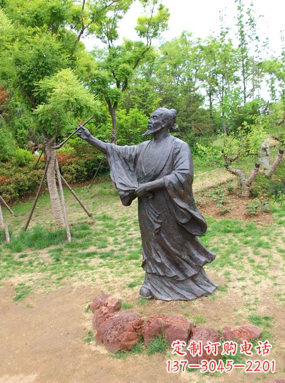 云南中国历史名人唐代著名绘画大师吴道子铜雕塑