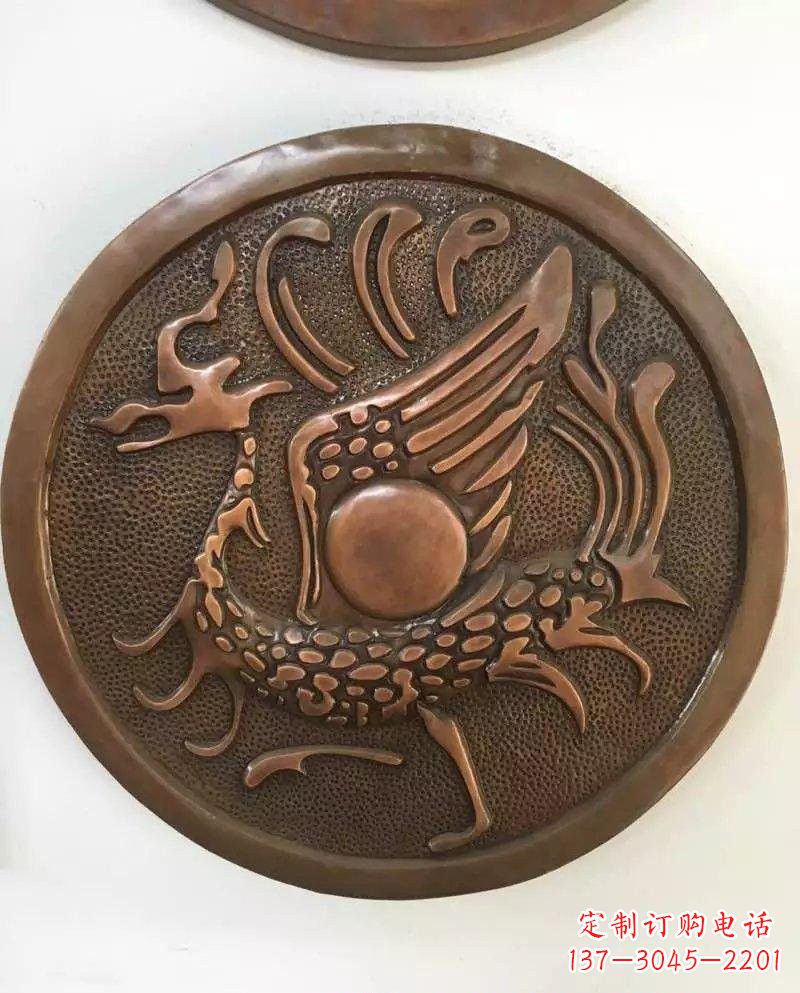 云南朱雀铜浮雕
