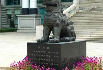云南獬豸铜雕塑-法院门前神兽动物雕塑摆件