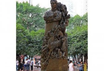 云南徐悲鸿铜雕
