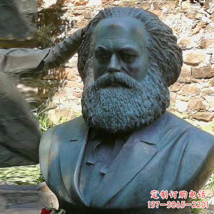 云南铸铜名人无产阶级导师马克思头像雕塑