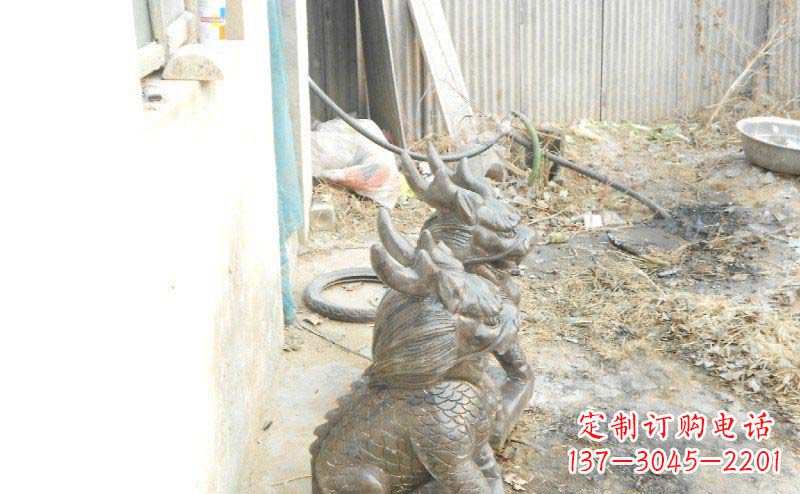 云南铸铜麒麟古代神兽铜雕