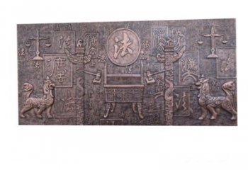 云南紫铜法字獬豸浮雕